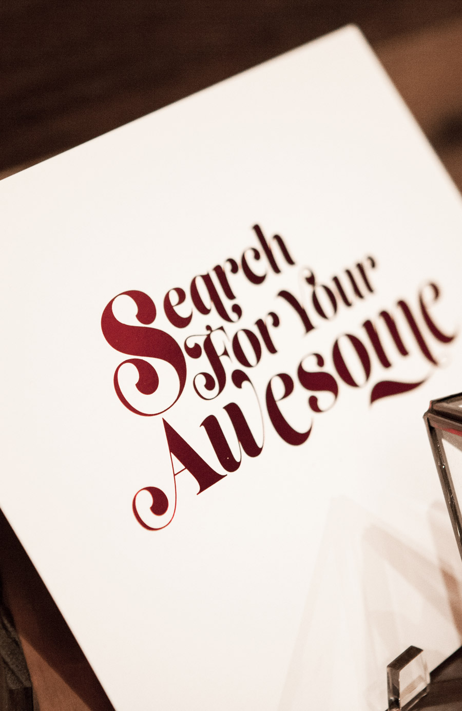 Card that reads Search For Your Awesome