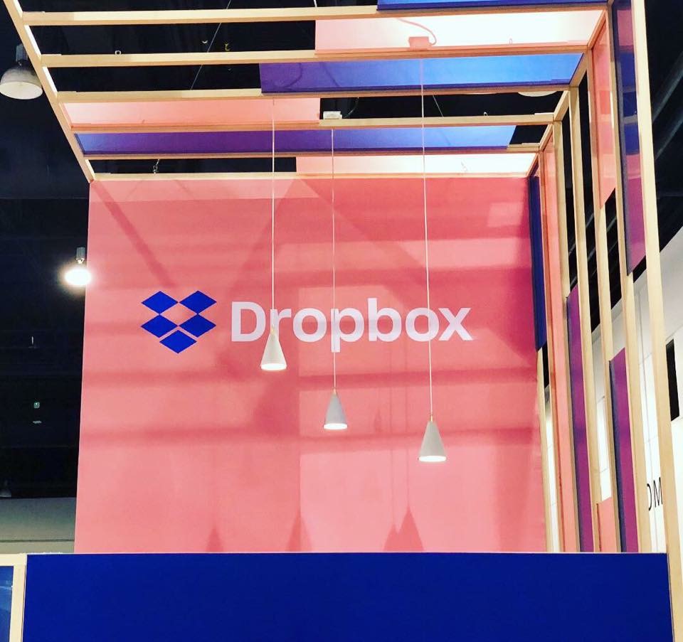 Dropbox Educause tradeshow booth.