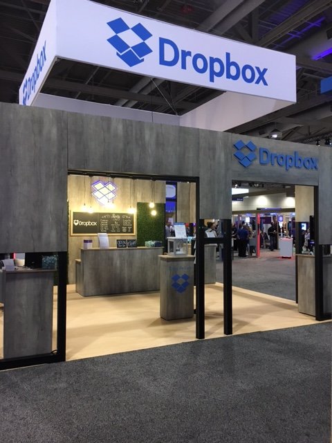 Dropbox tradeshow booth.