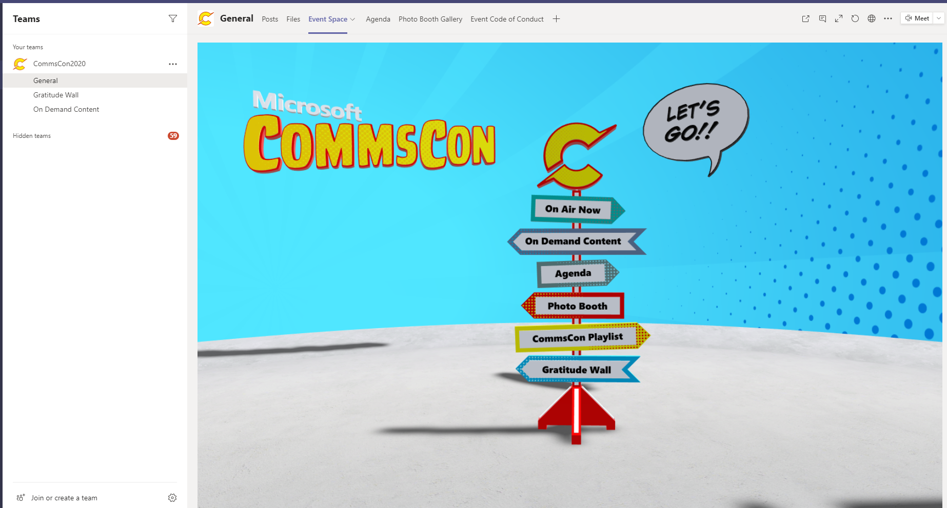 Screenshot of Microsoft CommsCon slide/page.